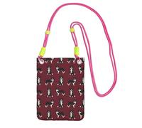 Petit sac à bandoulière, portefeuille pour téléphone portable, sac à main, sac à bandoulière, chien Border Collie, amoureux des animaux, projets de couture, Ruby,Fuchsia