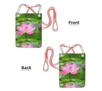 Petit sac à bandoulière, portefeuille pour téléphone portable, sac à main, sac à bandoulière, fleur de lotus et bourgeon,Rose