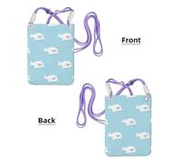 Petit sac à bandoulière, portefeuille pour téléphone portable, sac à main, sac à bandoulière, motif animal mignon de phoque, mer,Violet