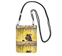 Petit sac à bandoulière, portefeuille pour téléphone portable, sac à main, sac à bandoulière, Schnauzer nain, animaux de compagnie, chiens noirs,Noir