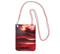 Petit sac à bandoulière pour femme avec imprimé ciel rouge la nuit étoilé, rose, Taille unique