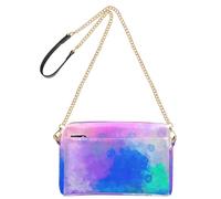 Petit sac à bandoulière pour femme en cuir végétalien, sac à main imperméable pour femme, sacs à main à bandoulière pour tracts numériques, peinture abstraite