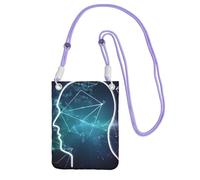 Petit sac à bandoulière pour femme pour téléphone portable, mini portefeuille, formules de formes, théorie de mathématiques, leçon de téléphone portable, violet, Taille unique