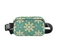 Petit sac à bandoulière pour passeport avec sangle réglable pour cyclisme, randonnée, gym - Motif hexagonal - Vert