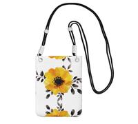 Petit sac à bandoulière pour téléphone portable, compatible avec tous les téléphones portables, utilisation pour la course, la marche, le vélo, Noir , Taille unique