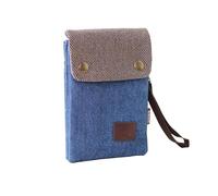 Petit sac à bandoulière pour téléphone portable - Pochette de voyage pour iPhone 16 15 14 13 Pro Max Samsung Galaxy A16 A26 A36 A15 A35 Motorola Edge 60 Pro Google Pixel 9 8 7 6 Pro, bleu, Small