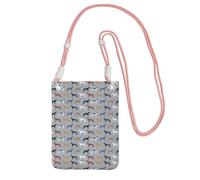 Petit sac à bandoulière pour téléphone portable, portefeuille, sac à main, sac à bandoulière, lévriers, chien de sauvetage mignon, meilleurs chiens mignons,Rose