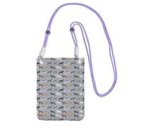 Petit sac à bandoulière pour téléphone portable, portefeuille, sac à main, sac à bandoulière, lévriers, chien de sauvetage mignon, meilleurs chiens mignons,Violet