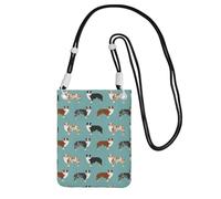 Petit sac à bandoulière pour téléphone portable, portefeuille, sac à main, sac à bandoulière, propriétaire de berger australien, race de chien, chiens de berger mignons, chiens australiens,Noir