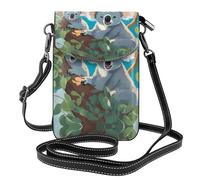 Petit sac à bandoulière pour téléphone portable, sac à rabat en cuir imprimé deux koalas heureux