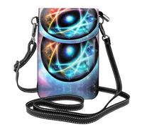 Petit sac à bandoulière pour téléphone portable, sac à rabat en cuir imprimé univers merveilleux
