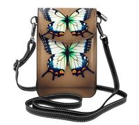 Petit sac à bandoulière pour téléphone portable, sac à rabat en cuir, joli petit papillon imprimé