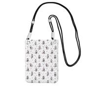 Petit sac à bandoulière pour transporter un téléphone portable, un hibou en diagonale, des branches d'arbre et un mini porte-monnaie pour téléphone intelligent