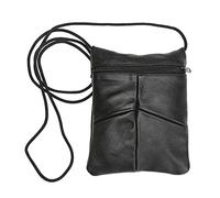 Petit sac à bandoulière rétro en peau de mouton pour femme, sac à bandoulière pour téléphone portable, sac à main multifonction en cuir souple, Noir