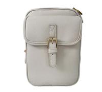 Petit sac à bandoulière, sac anti-vol, portefeuille intégré 10 fentes sangle réglable vintage grande capacité poche téléphone pour extérieur, affaires, mariage, blanc, Consulte la descripción