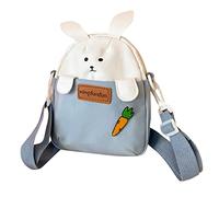 Petit sac à bandoulière souple pour femme Motif lapin, bleu, Taille unique