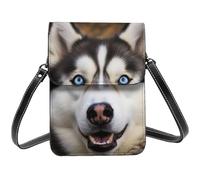 Petit sac à bandoulière Stupid Husky Dog pour femme, sac à main pour téléphone portable, sac à main en cuir PU avec bandoulière