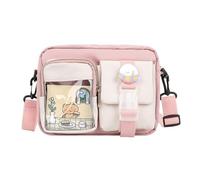 Petit sac à bandoulière tendance élégant en toile polyvalente motif de dessin animé pour filles et femmes, parfait pour un usage quotidien, petite toile avec plusieurs poches, sacs polyvalents, motif