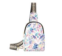 Petit sac à bandoulière tendance glamour style peinture coloré sac de voyage robuste pour homme pour voyage, Chat glamour style peinture colorée