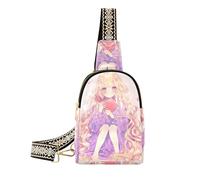 Petit sac à bandoulière tendance pour cheveux longs Anime Girl antivol petit sac à bandoulière pour sac à dos de jour