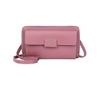 Petit sac à bandoulière tendance pour femme - Sac à bandoulière pour téléphone portable - Portefeuille en cuir facile - Rouge pastèque - Taille unique