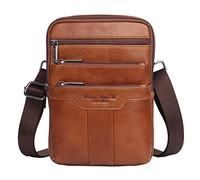 Petit Sac à Bandoulière Vintage en Cuir pour Homme - Voyage, Affaires, Sac de Poitrine Marron
