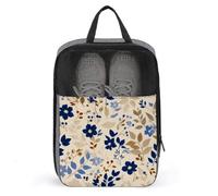 Petit sac à chaussures à motif fleurs et feuillage pour voyage, usage quotidien, sac de rangement anti-poussière pour chaussures de golf
