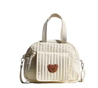 Petit sac à couches portable avec design d'ours amusant et plusieurs compartiments pour maman voyage convivial pour une organisation facile papa amical bébé