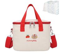 Petit sac à couches - Sac de maternité de voyage mignon avec compartiment isolé | Sac de rangement de grande capacité, sacs à couches réglables pour, poussettes et excursions en fami, rouge,