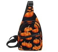 Petit sac à dos à bandoulière, sac de poitrine, sac de jour, Helloween Pumkins 2_136, Multicolore 15., 11.8x7x1.5in/30x18x4cm