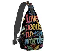 Petit sac à dos bandoulière pour homme et femme, motif floral autiste, léger et décontracté, antivol, idéal pour les sports de plein air, la randonnée et les voyages, avec bandoulière réglable