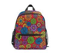 Petit sac à dos bohème avec fleurs mandalas violettes pour filles et garçons, Boho Mandala Fleurs Violet, Small, Sacs à dos cool imprimé football