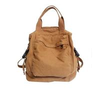 Petit sac à dos bohème en toile pour femme - Style vintage, parfait pour les voyages en plein air, un sac à dos décontracté au look grunge, hippie et Y2K, kaki, One Size, Sacs à dos de jour