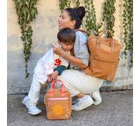LÄSSIG Sac à dos Little One & Me carré petit GOTS Caramel
