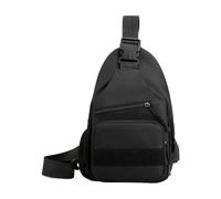 Petit sac à dos croisé | Sac à bandoulière | Sac à bandoulière individuel résistant aux hommes | Pacette de messager sac de poitrine portable pratique pour femmes hommes marchand, noir, Consulte la