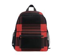 Petit sac à dos de voyage pour tout-petits garçons filles Buffalo Check rouge petit sac à dos de voyage avec étiquette nominative, Rouge à carreaux de buffle, 3-5 Years, Sacs à dos mignons
