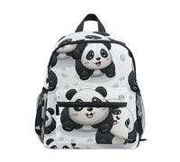 Petit sac à dos d'école pour enfants, pandas heureux pour tout-petits, sac à dos à bandoulière pour maternelle, sac d'école primaire pour garçons et filles, Pandas heureux, S