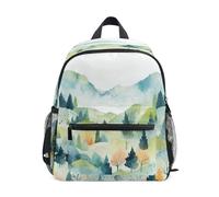Petit sac à dos d'école pour enfants, vue sur la montagne, sac à bandoulière pour enfants préscolaires, sac d'école primaire pour garçons et filles, Vue montagne., S