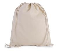 Petit sac à dos en coton bio avec cordelettes (Naturel - One Size)