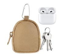 Petit sac à dos | Portefeuille à fermeture éclair porte-clés - Porte-monnaie avec pendentif portable pour voiture | Porte-monnaie pour écouteurs, mini et essentiels pour voyage, Kaki, Reportez-vous à