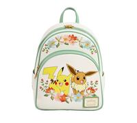 Loungefly Pikachu Pokemon By & Eevee Floral Mini Backpack Beige