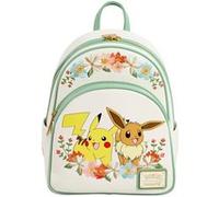 Loungefly Pokemon - Pikachu & Eevee - Floral Mini Backpack - Sac Mignon à Collectionner - Idée de Cadeau - Produits Officiels - pour Les Garçons, Girls Les Hommes et Les Femmes - Anime Fans