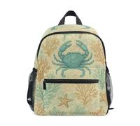 Petit sac à dos vintage bleu crabe beige pour tout-petits, garçons et filles, petit sac à dos, Vintage Bleu Crabe Beige, Small, Sacs à dos cool imprimé football