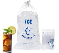 Petit sac à glaçons, robuste, avec cordon de serrage, sac de rangement pour cubes de congélation, portable, pour restaurant, fête, Noël, mariage, fête, anniversaire, 20 livres, Siehe Beschreibung