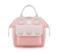 Petit Sac À Langer De Couleur Contrastée, Sac Maman Léger, Élégant Et Portable, Avec Plusieurs Compartiments For Ranger Les Articles De Bébé, Est Un Bon Choix(Pink beige,Three dot)