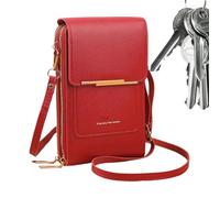 Petit sac à main à bandoulière - Fermeture éclair pour écran tactile - Sac à bandoulière tendance en cuir synthétique pour femme | Pour femme | Pour femme et petite amie, transporte passeport, clé