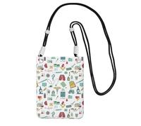 Petit sac à main à bandoulière pour téléphone portable, abstraction diagonale, biologie, chimie, 4 mini sac à main à bandoulière, portefeuille pour téléphone intelligent