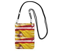 Petit sac à main à bandoulière pour téléphone portable avec drapeau espagnol en diagonale