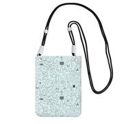 Petit sac à main à bandoulière pour téléphone portable, imprimé chimie en diagonale, mini sac à main à bandoulière, portefeuille pour téléphone intelligent