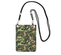 Petit sac à main à bandoulière pour téléphone portable, sac diagonale, vert camouflage militaire, mini sac à main, portefeuille pour téléphone intelligent, noir, Taille unique